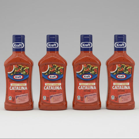 4 BOTTLES Kraft Sweet Honey Catalina Salad Dressing 16 oz