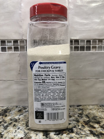 6 JARS McCormick Premium Poultry Gravy Mix 18 oz Chicken Meat