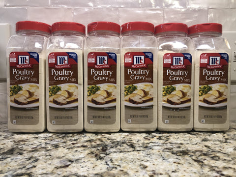 6 JARS McCormick Premium Poultry Gravy Mix 18 oz Chicken Meat