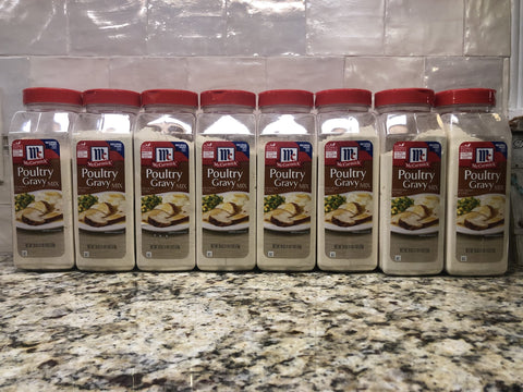 8 JARS McCormick Premium Poultry Gravy Mix 18 oz Chicken Meat