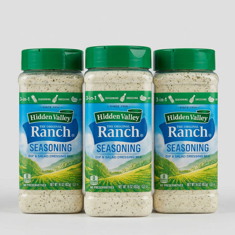 3 Jars of Hidden Valley Original Ranch Salad Dressing Seasoning Mix, 16 oz