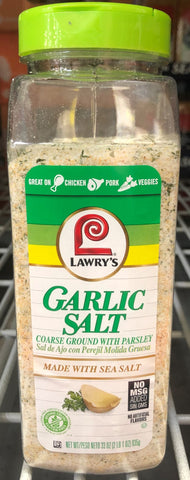 2 JARS Lawry's Coarse Ground Garlic Salt with Parsley 33 oz Steak Sea