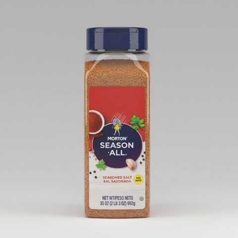2 JARS Morton Season-All Seasoned Salt 35 oz pepper paprika