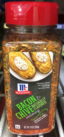 4 JARS McCormick Bacon & Chives Seasoning 10 oz Potato Beef Meat