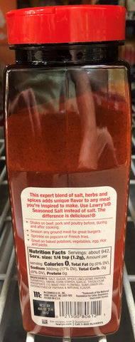 2 Jars Lawry's Seasoned Salt 40 oz