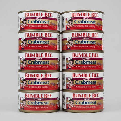 10 Cans of Bumble Bee Fancy Lump Crab Meat, 6 oz