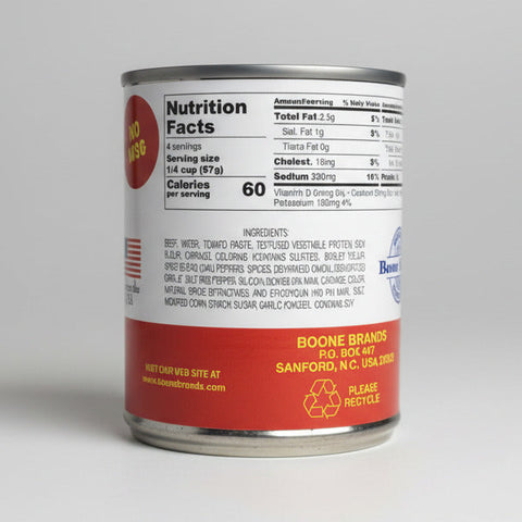 Pattersons Beef Hot Dog Chili Original Recipe 8 oz Can Sauce Hamburger
