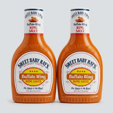 2 Bottles of Sweet Baby Ray's Buffalo Hot Wing Sauce & Marinade 2x, 16 oz