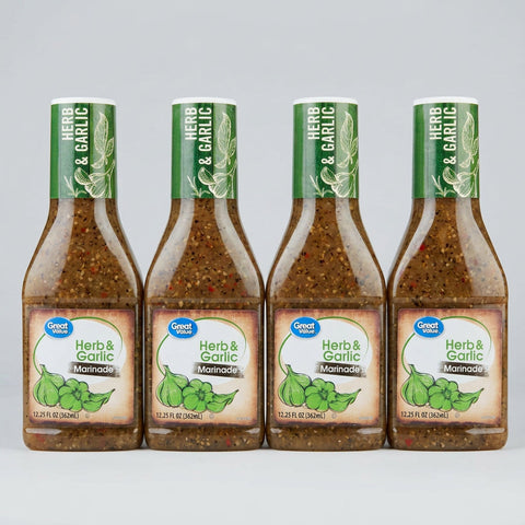 4 Bottles of Great Value Herb & Garlic Marinade, 12.25 oz