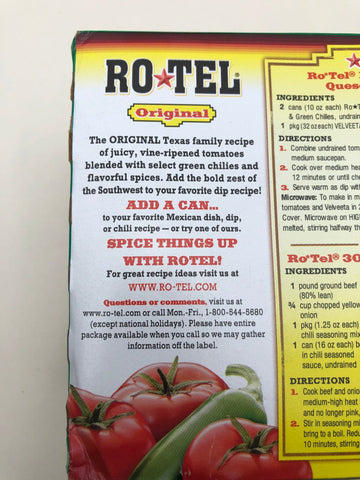 8 Cans of Rotel Original Diced Tomatoes and Green Chilies, 10 oz