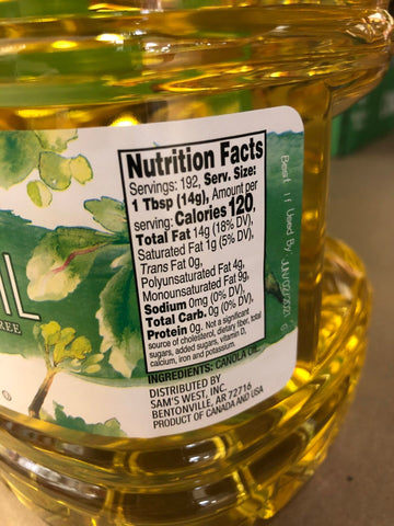 Member's Mark Canola Oil 3 quart 2 count Bottle Cooking