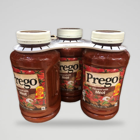 3 Jars of Prego Italian Tomato Sauce with Meat