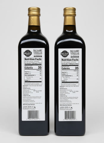 2 Bottles Wellsley Farms Balsamic Vinegar 1L Modena Italy Grape