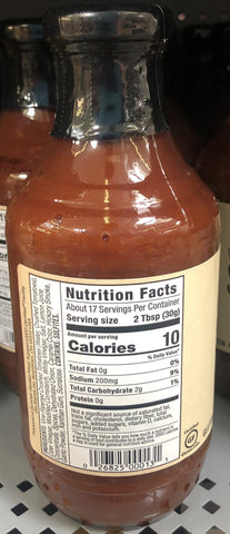 G Hughes Sugar Free Original Smokehouse BBQ Sauce, 18 oz