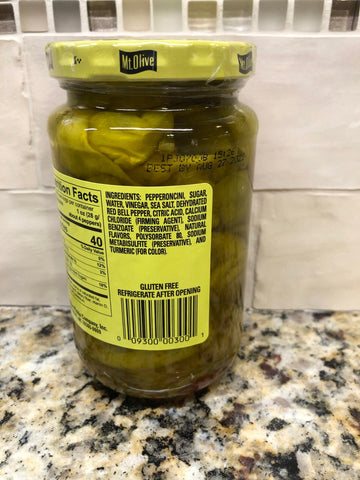 4 Jars Mount Olive SWEET HEAT Pepperoncini Peppers 12 oz Whole Mt Pickles
