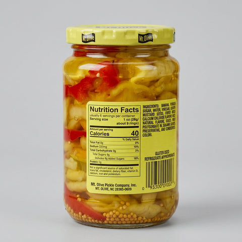 4 Jars of Mount Olive Sweet Heat Banana Pepper Rings, 12 oz
