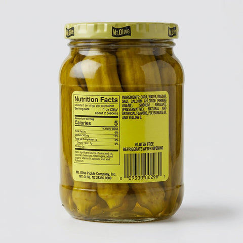 3 Jars of Mount Olive Pickled Hot Okra, 16 oz