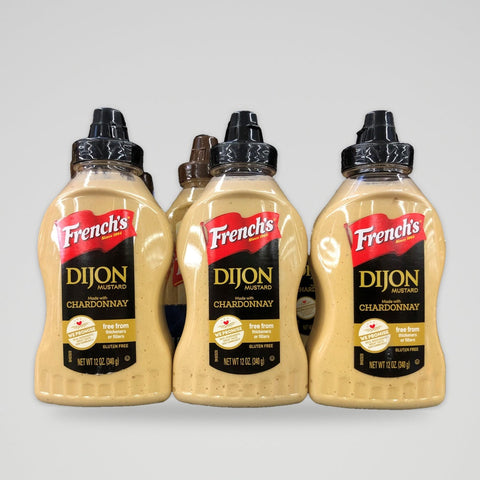 3 Bottles of French's Dijon Mustard with Chardonnay, 12 oz