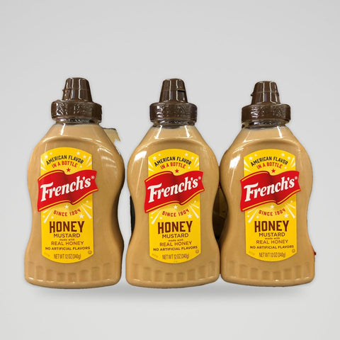 3 Bottles of French's Real Honey Mustard, 12 oz