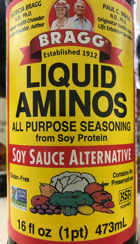 Bragg All Natural Liquid Aminos All Purpose Seasoning Soy Substitute 16 oz