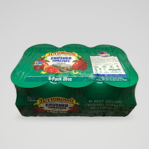 6 Cans of Tuttorosso 100 Percent Natural Crushed Tomatoes, 28 oz
