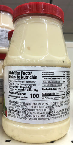 McCormick Mayonesa Mayonnaise with Lime Juice, 28 oz