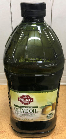 2 Bottles of Wellsley Farms Extra Virgin Olive Oil, 3 L