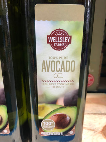 2 BOTTLES Wellsley Farms 100% Pure Avocado Oil 34 oz High Heat Cooking Oil olive
