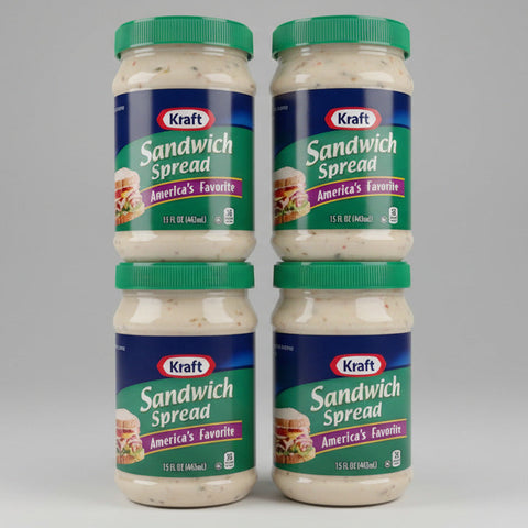 4 JARS Kraft Sandwich Spread Relish 15 oz. Jar Mayonnaise Mayo Burger