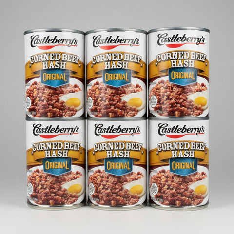 6 CANS Castleberry's Original Corned Beef Hash 15 oz Can Egg Sandwich Stew