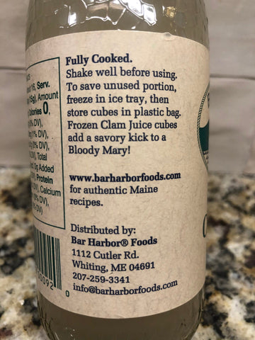 4 Bottles of Bar Harbor Clam Juice, 8 oz