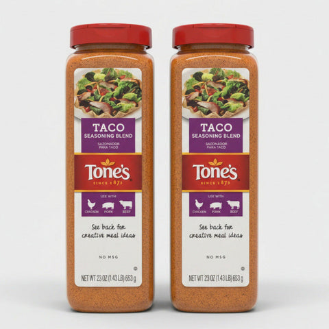 2 JARS Tone's Taco Seasoning Blend 23 oz Mexican Food Meat