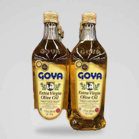 2 Bottles Goya Extra Virgin Olive Oil First Cold Press 17 fl oz