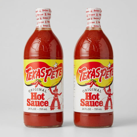 2 Bottles of Texas Pete Hot Sauce Pepper Wing, 24 oz