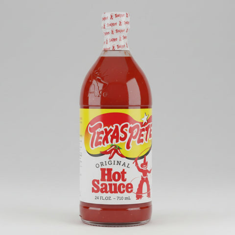 Texas Pete Hot Sauce Pepper Wing 24 oz Bottle Tabasco Chili Vinegar Eggs Grits
