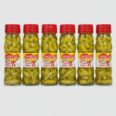 6 BOTTLES Texas Pete Pepper Sauce 4.5 oz Tabasco Soup Beans Greens