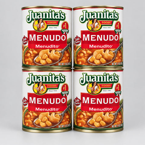 4 Cans Juanita's Menudo 25 oz