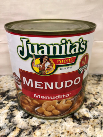 4 CANS Juanita's Menudo 25 oz Soup Tripe Bone Stock Hominy FREE SHIP