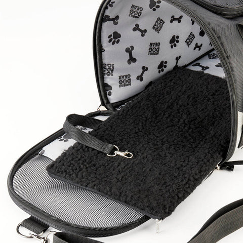Black Mobile Dog Gear Pet Carrier PLUS Tote with Lined Food Puppy