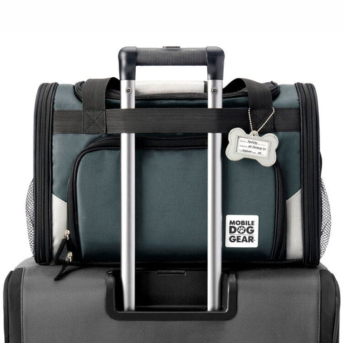 Gray Mobile Dog Gear Pet Carrier PLUS Tote with Lined Food Puppy