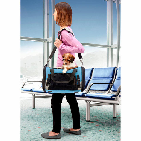 BLUE Mobile Dog Gear Pet Carrier PLUS Tote with Lined Food Puppy