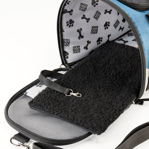 BLUE Mobile Dog Gear Pet Carrier PLUS Tote with Lined Food Puppy