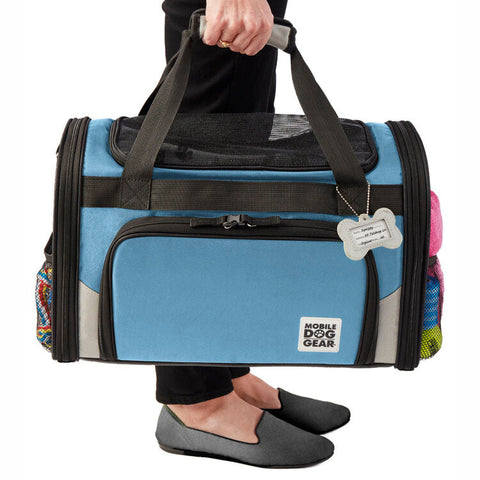 BLUE Mobile Dog Gear Pet Carrier PLUS Tote with Lined Food Puppy
