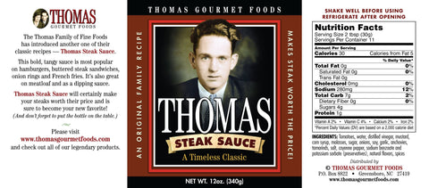 3 Bottles of Thomas Gourmet Steak Sauce, 10 oz