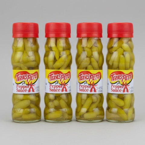 4 BOTTLES Texas Pete Pepper Sauce 4.5 oz Tabasco Soup Beans Greens