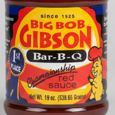 3 BOTTLES Big Bob Gibson Championship Red Sauce BBQ 19 oz Ribs