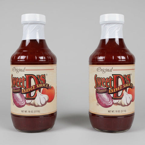 2 BOTTLES Sweet D's Original Barbecue BBQ Sauce 18 oz Ribs Pork