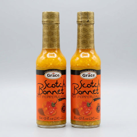 2 Bottles of Grace Scotch Bonnet Hot Pepper Sauce, 4.8 oz