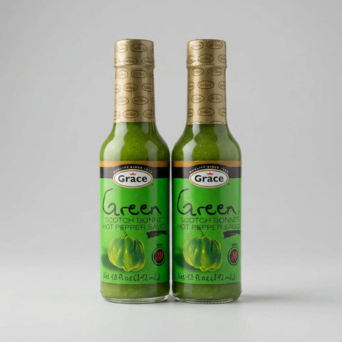 2 Bottles of Grace Green Scotch Bonnet Pepper Sauce, 4.8 oz