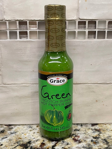 2 BOTTLES Grace Green Scotch Bonnet Pepper Sauce 4.8 oz Jamaican